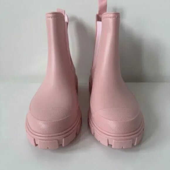 Rain Boots - Light Pink Size 8.5 Chunky Chelsea Boots - Picture 5 of 5
